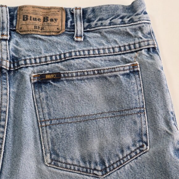 Blue Bay Jeans VTG Mens 34x34 (33) Blue Straight Leg Cotton Western Distressed - Picture 15 of 16